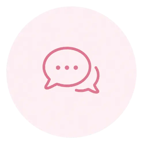 周りの声に振り回されず自分の気持ちを整理することを表す吹き出しアイコン
